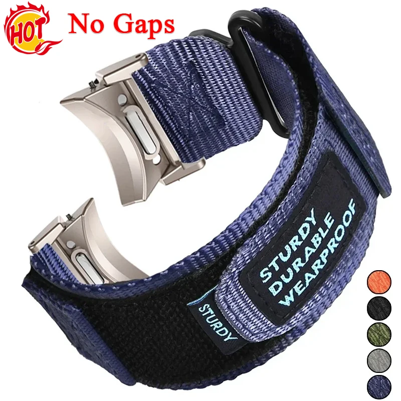 Quick Fit Nylon Strap for Samsung Galaxy 6/5/4 40mm 44mm No Gaps Bracelet for Watch 6 4 Classic 43 47mm 42 46mm 5 Pro 45mm Band