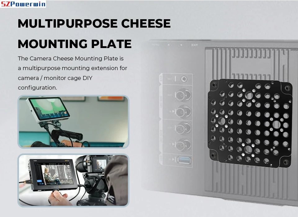 Pelat Dudukan Kamera VESA Pelat Keju Serbaguna dengan Dudukan VESA 75Mm, dengan Lubang Ulir 1/4" & 3/8" Pelat Dasar Perbelanjaan