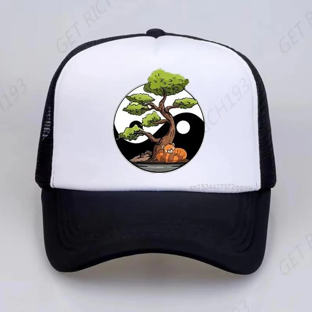 

Yin Yang Bonsai Tao Taoism Spiritual Zen Meditate Men Women Hat Cool Summer Golf Dad Baseball Cap Hip Hop Mesh Trucker Hat