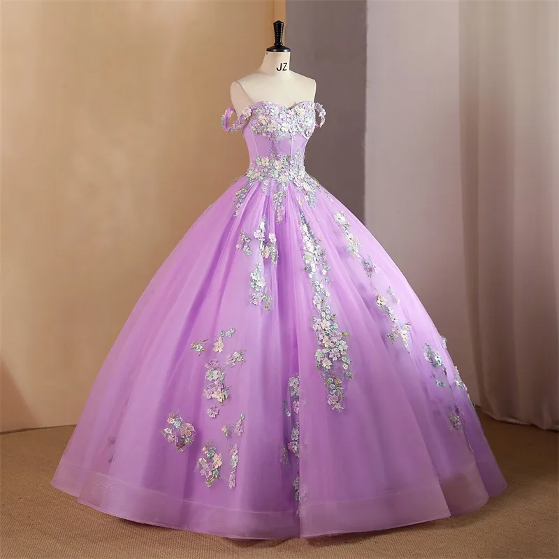 Birthday Party Dress 15 Quinceanera Dresses Classic Lace Ball Gown Formal Prom Graduation Dress Sonhar Vestidos Customized Color