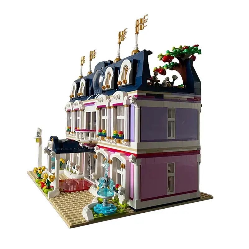 MOC- 129051   モジュラーアーキテクチャグランドホテルモデルビルディングブロックアセンブリシニアレンガパズルおもちゃ子供の誕生日プレゼント