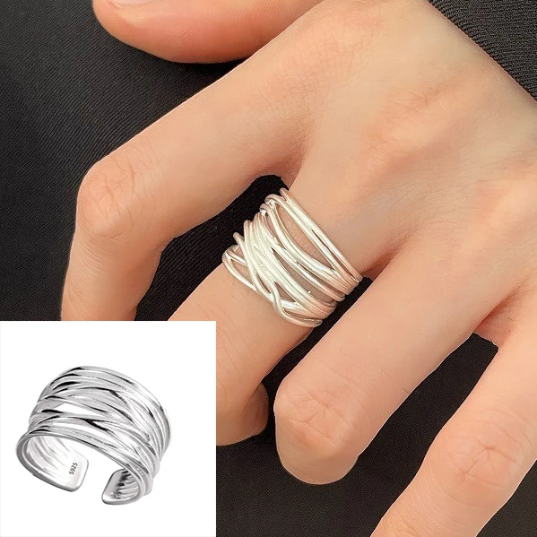 PANJBJ 925 Silve Wing Dragon Punk Ring für Frauen Mädchen Party Geschenk Retro Hiphop Mode Schmuck Dropshipping