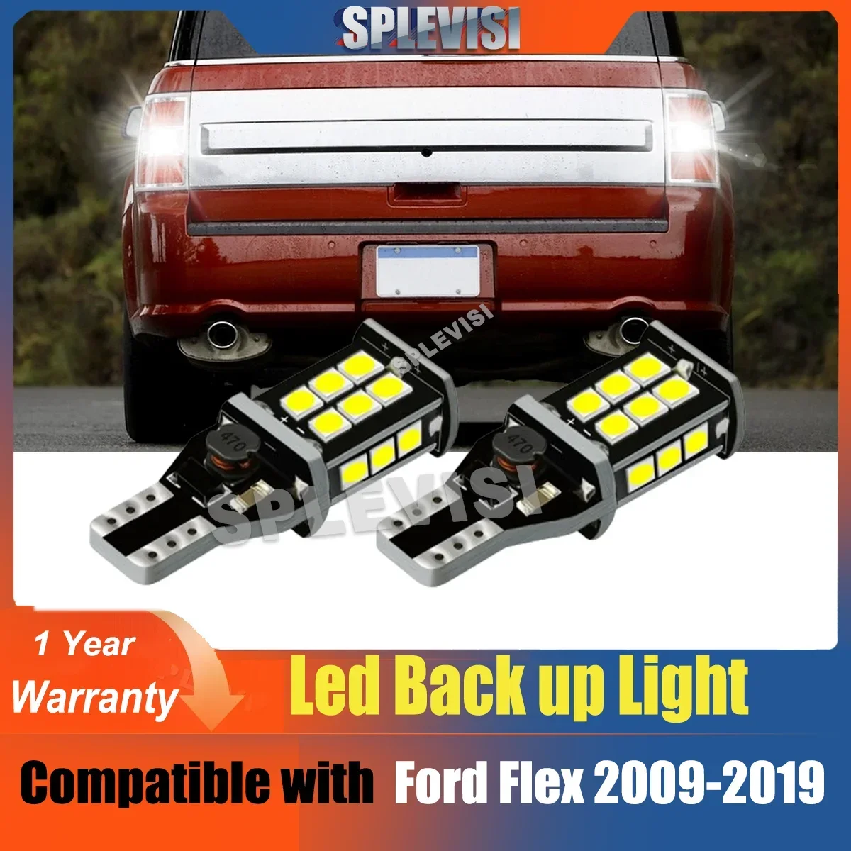 

2x LED conversion bulb Back Up Light 6000K No Error For Ford Flex 2009-2019 2010 2011 2012 2013 2014 2015 2016 2017 2018