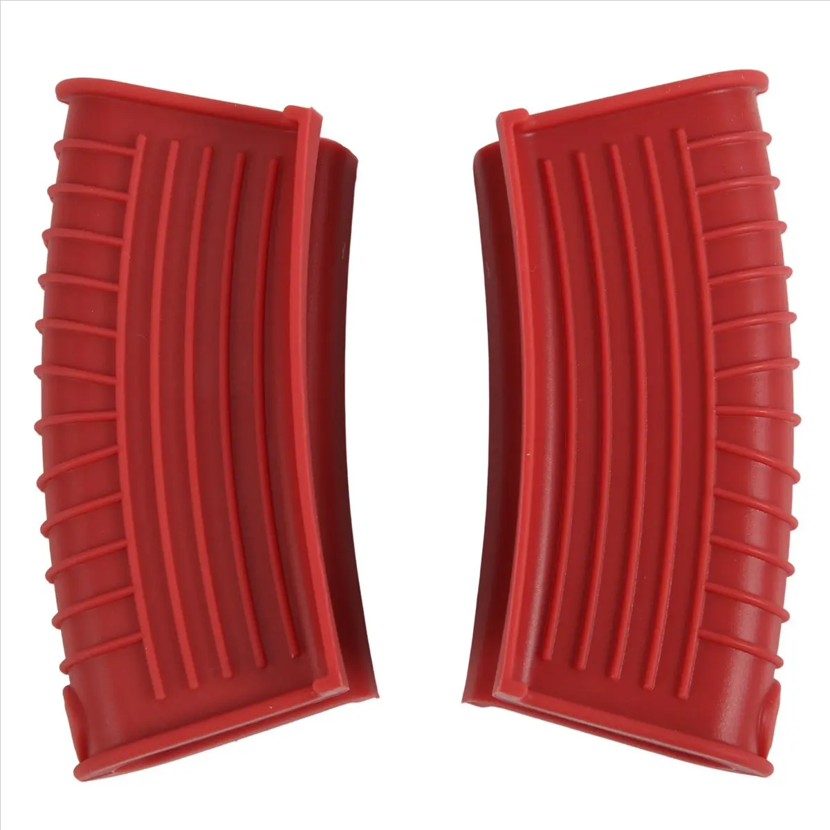 A75K Thickened Silicone Pan Handle Cover Insulation Cover Pan Ear Clip Cast Iron Pan Frying Pan Wok Handle Holder,Red,2PCS