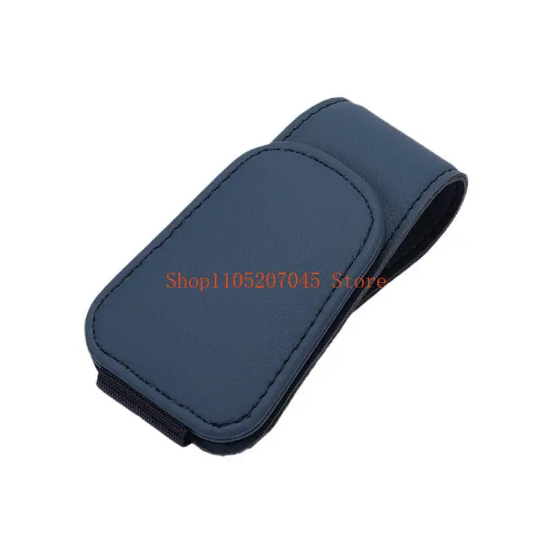 37cd Leather Sunglasses Document Ticket Card Holder for Car Visor Car Accessories
