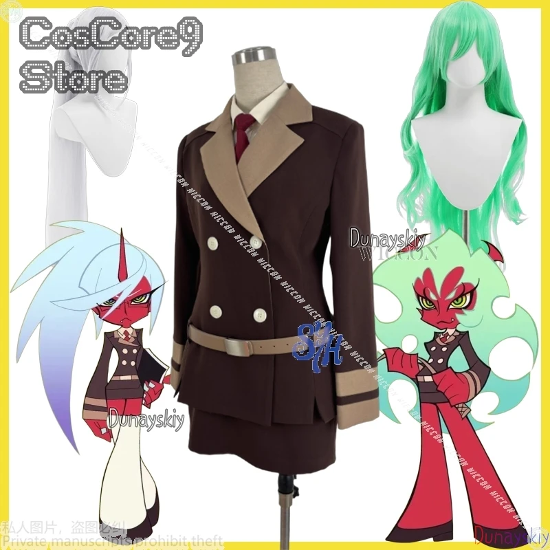 

Anime Panty & Stocking With Garterbelt SE2 Cosplay Kneesocks Scanty Costume School Dark Uniform JK Dress Y2K Fashion Halloween