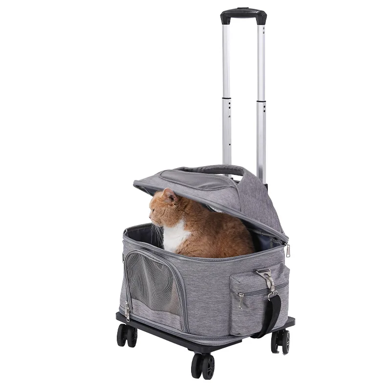 Detachable Foldable Breathable Travel Portable Plastic Dog Stroller Carrier