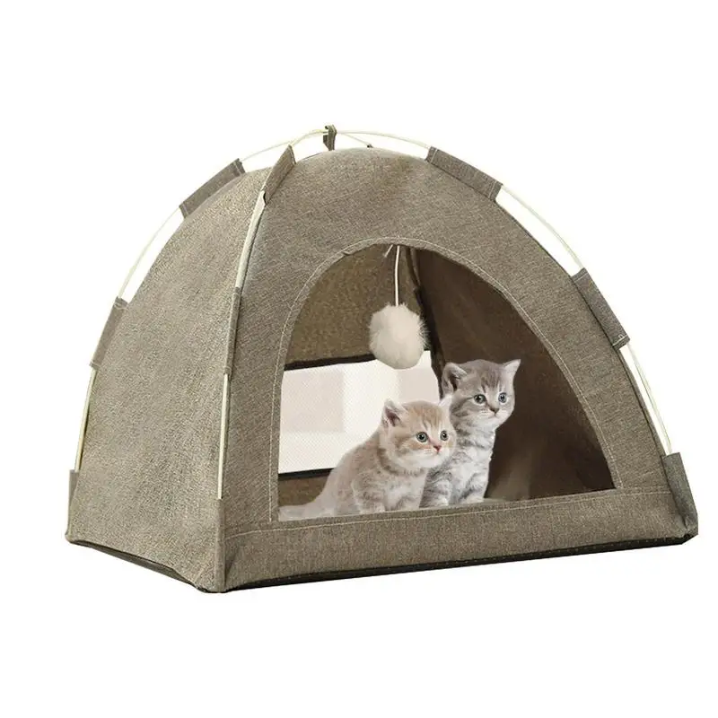 

Dog Tent Bed Breathable Summer Cat House Portable Pet Tent Nest Pet House Dog Cage Removable Camping Pet Sun Shelter Dog Shade &