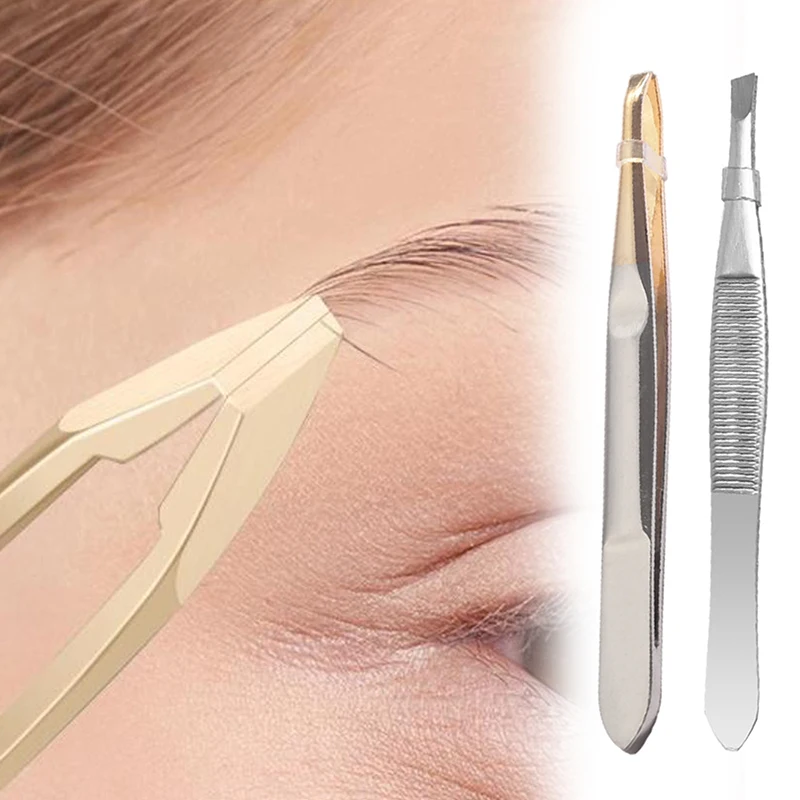 Eyebrow Tweezer Hair Beauty Fine Hairs Puller Stainless Steel Eye Brow Clips Removal Hair Removal Tweezers Makeup Tools