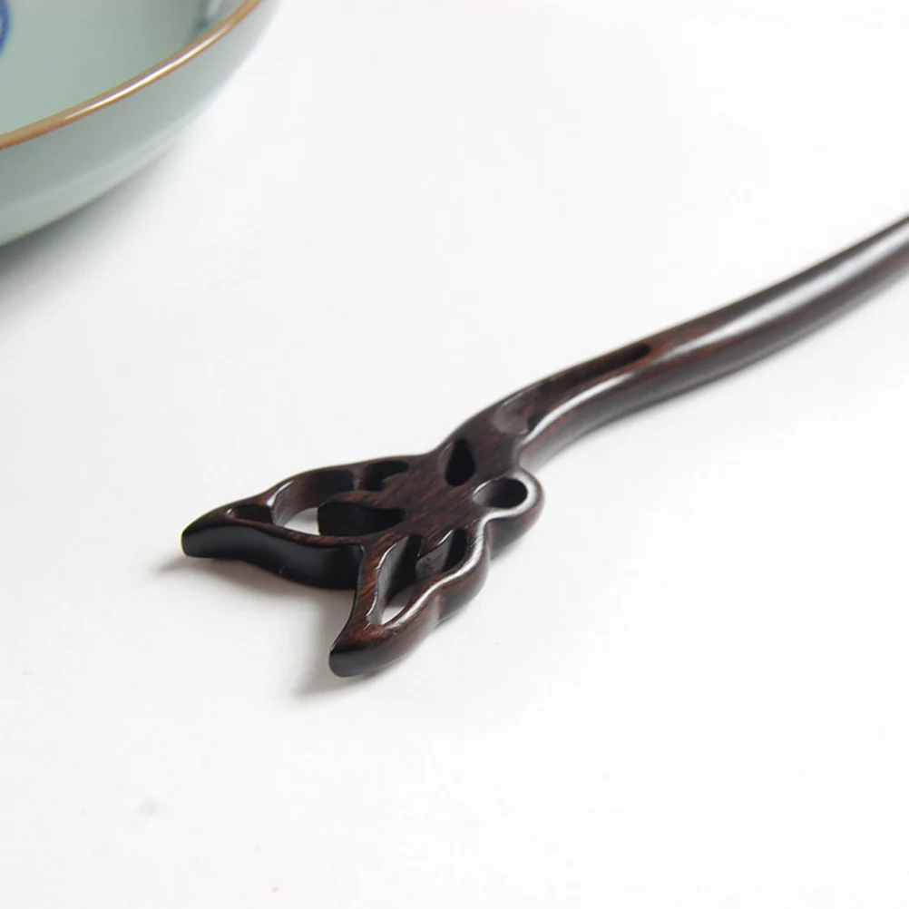 

Ebony Pins Hand-Carved Wooden Hair Sticks Retro Vintage Hair Clips For Women Decorative Stylish Hairpin Daily Wear
