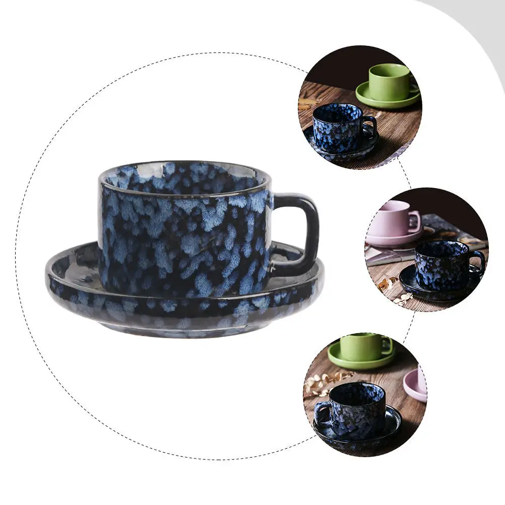 

Ceramic Coffee Cup Set Elegant Espresso Tea Mug Multi-Functional Home Office Cafe Gift Ceramic Coffee Cup