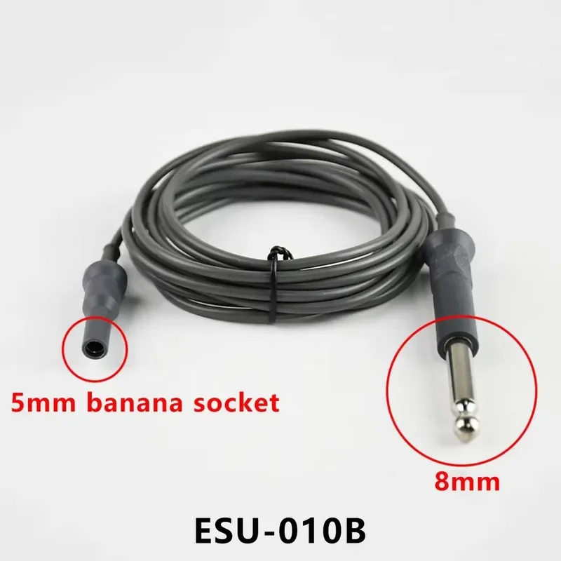 Reusable Electric Monopolar Forceps Cable Silicone Jacket 8mm/4mm/5mm Banana Male/Female Connector-Medical Grade EMSLIFE