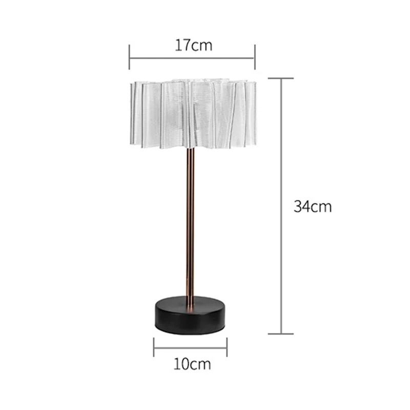 LICE-مطوي أباجورة شحن الجدول مصباح الليل حامل مصباح لمصباح غرفة النوم مطعم 3-Level سطوع جو الديكور