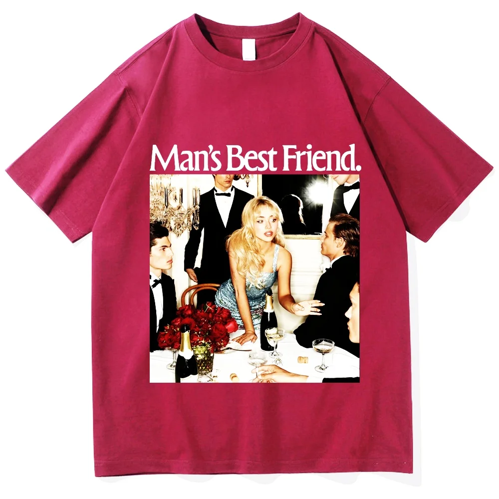 2025 سابرينا-ألبوم نجار رجل أفضل صديق تي شيرت Harajuku س الرقبة قميص غير رسمي هدية المتضخم تي شيرت الرجال الملابس