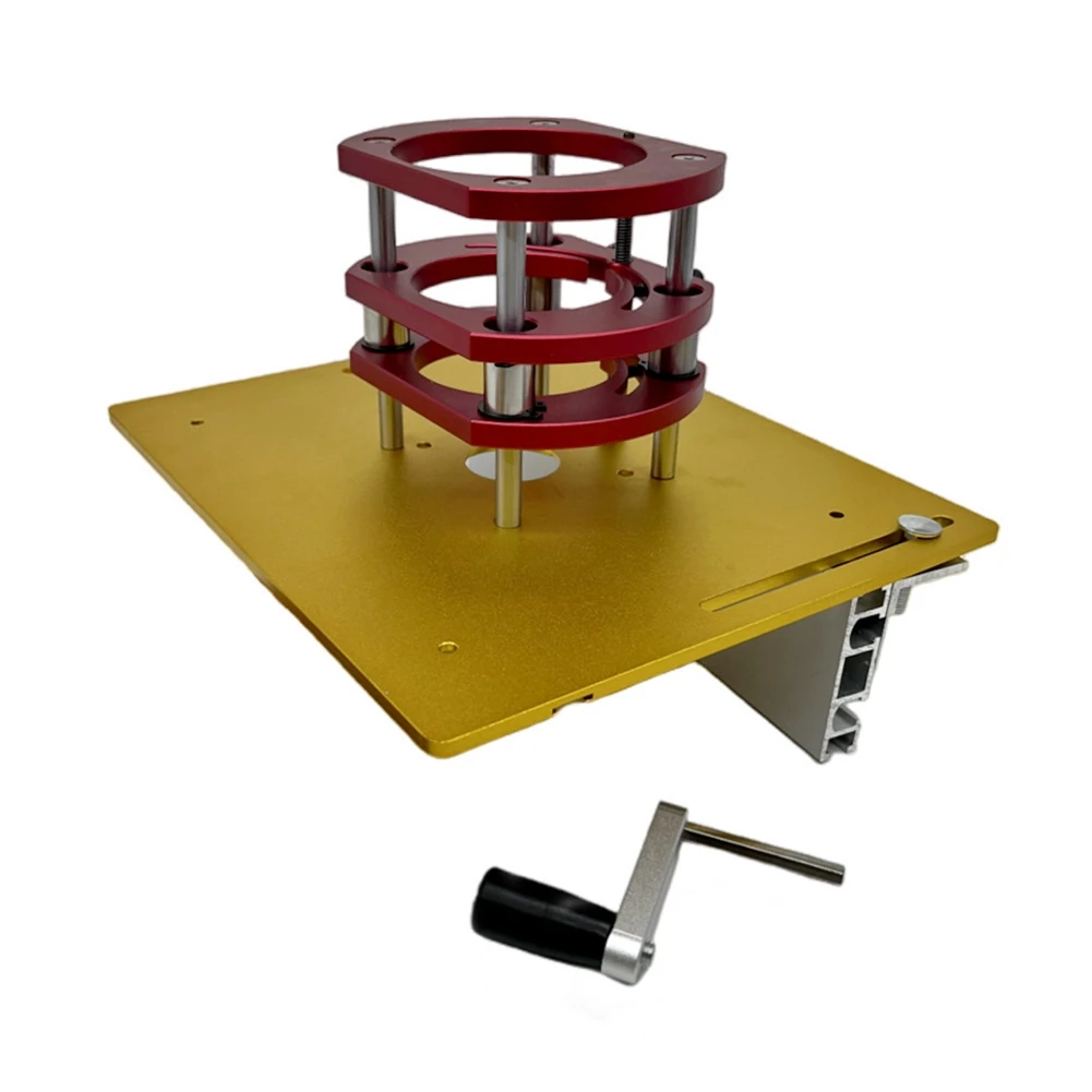 BMBY-Lift W/ Aluminum Router Woodworking Engraving Tools Table Insert Plate For 65Mm Diameter Motors Engraving Tool Black