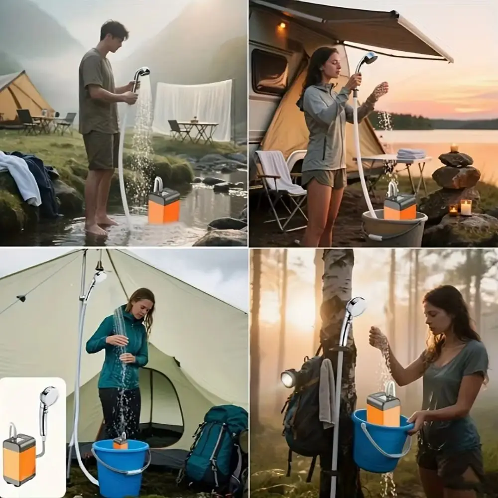 

Интеллектуальный портативный душ с измерением температуры, длительным временем автономной работы, водонепроницаемостью IPX7 и съемным фильтрующим экраном