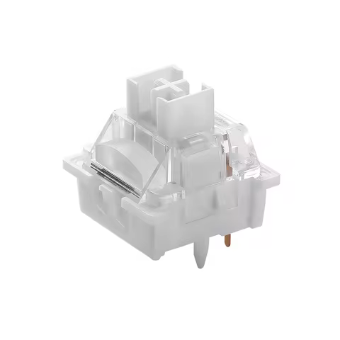 YUNZII Milk V2 Linear Switch with LED Defuser, Pre-Lubed Custom 5 Pins Mechanical Keyboard White Switch, POM Stem, 35Pcs/Pack