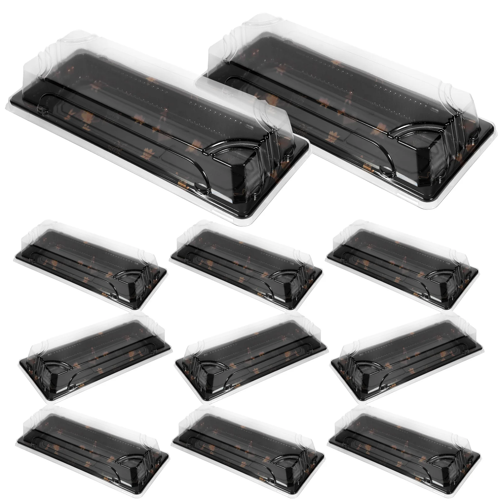 

20Pcs Sushi Packing Box Disposable Plastic Food Container Heat Resistant Take Out Box for Restaurants Food Trucks