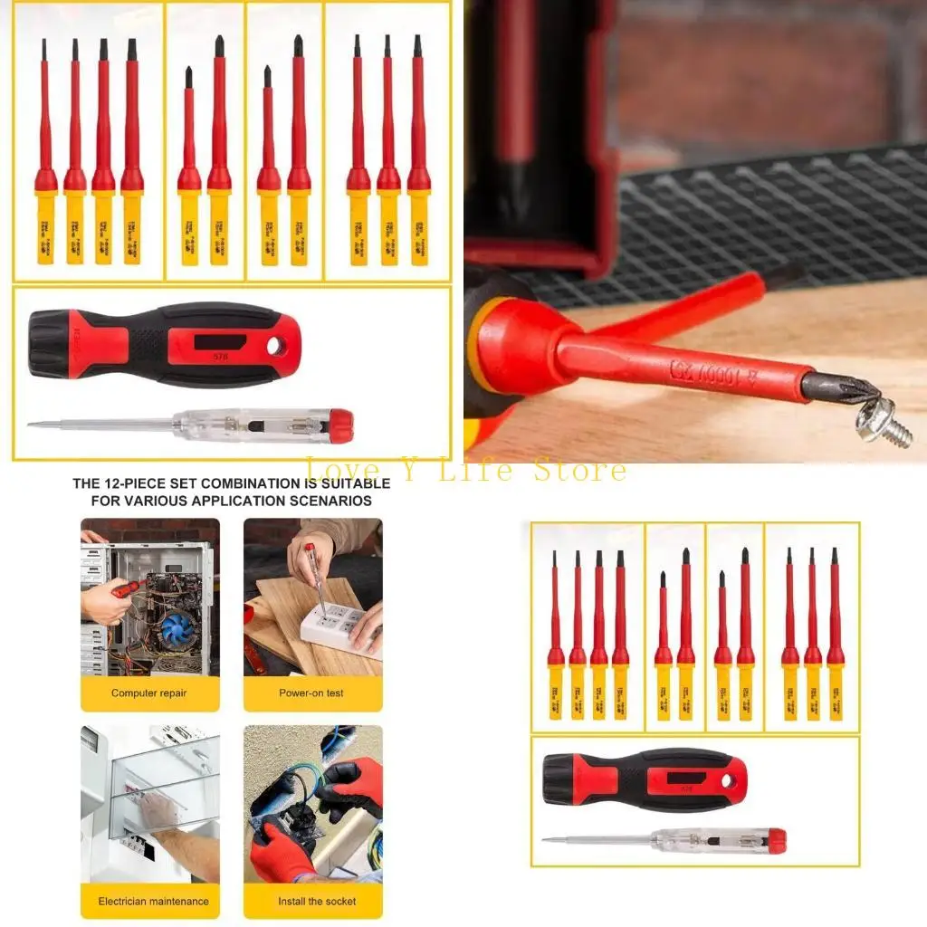 

L74C Тяжелая Doutys изолированная электрическая отвертка Voltagetester для промышленного ремонта