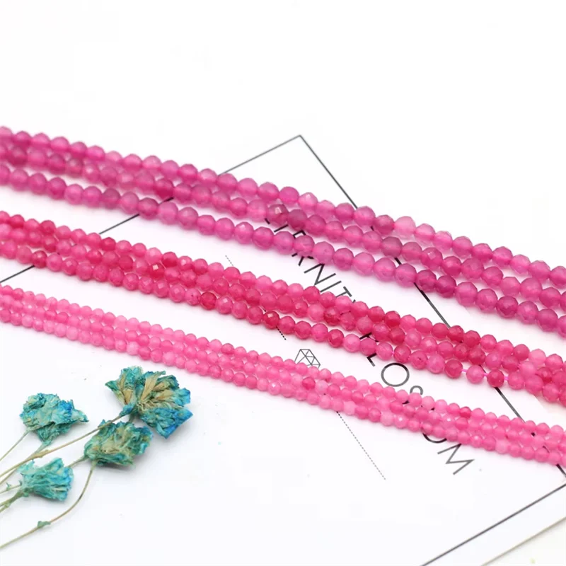 Beaded Faceted Pink Tourmaline Gemstone Isolation Loose Beads Natural Stone for Jewelry Making Diy Necklace Bracelet Accessories image 5