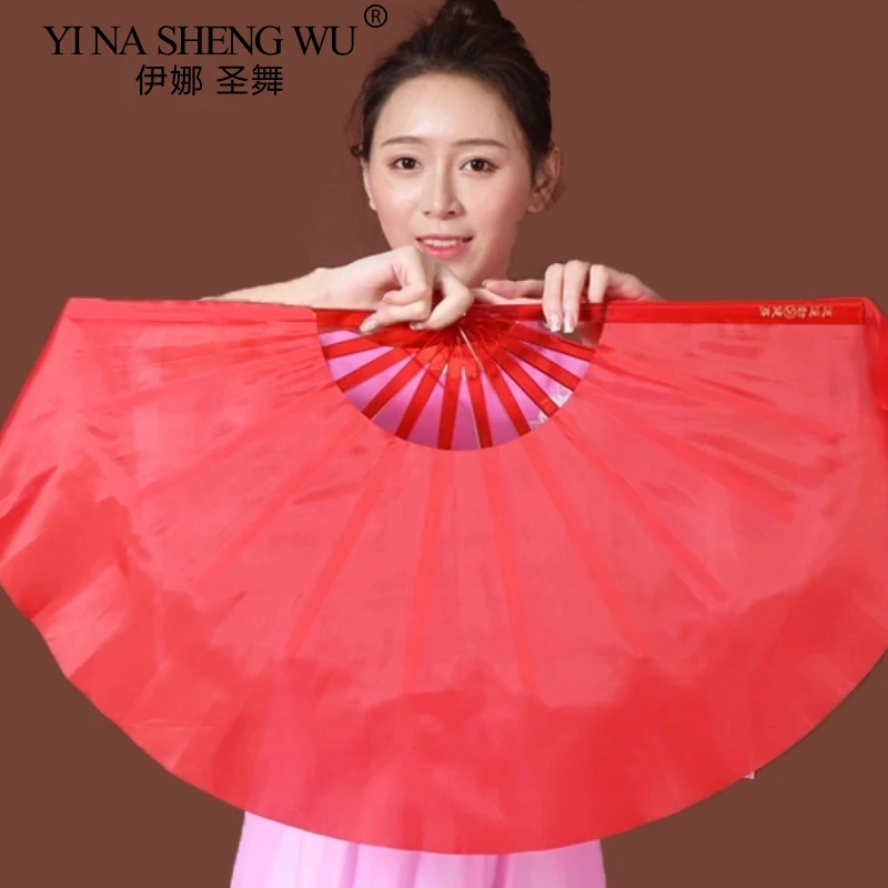 مروحة مولان للرقص الشرقي مرسومة يدويًا بمروحة يانغكو الصينية التقليدية مروحة الرقص الغيوم الزرقاء تاي تشي مروحة الأداء الدعامة