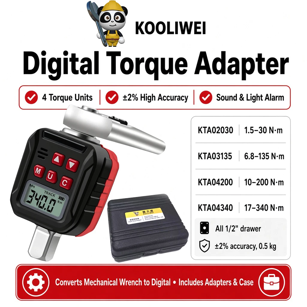 kooliwei-digital-torque-adapter-1-2-drive-±2-precision-electronic-torque-wrench-torque-adapter-for-ratchet-wrench-auto-repair