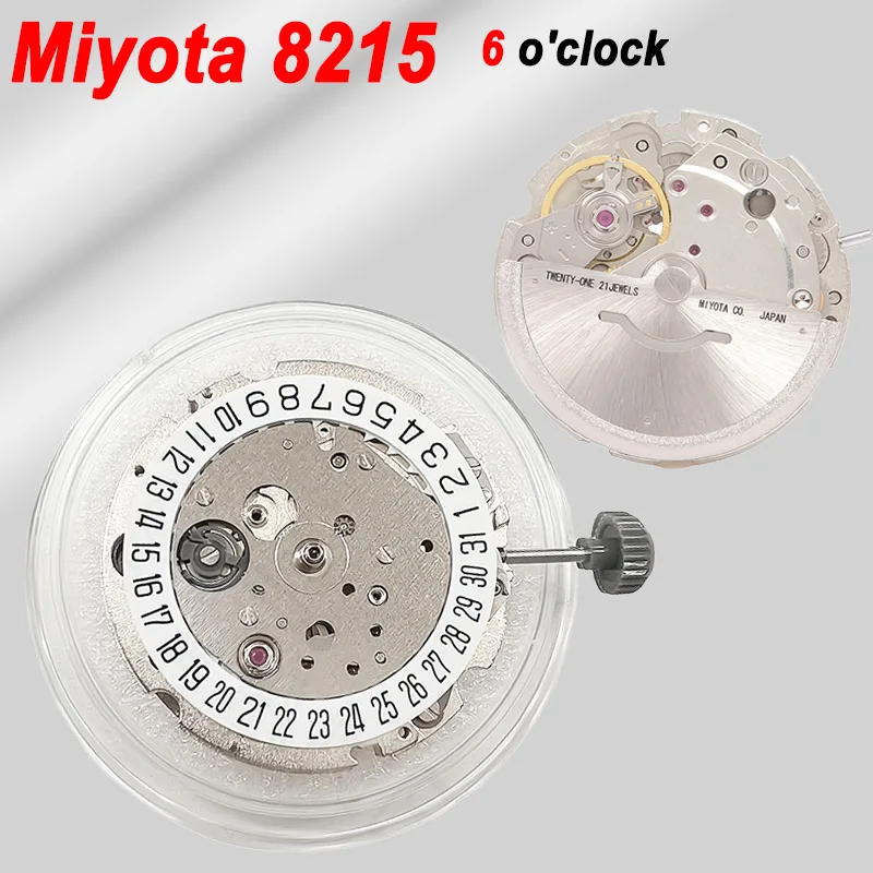 Remplacement du mouvement mécanique de montre automatique Miyota 8215 - Mécanisme de haute précision avec calendrier noir/blanc. 6 heures