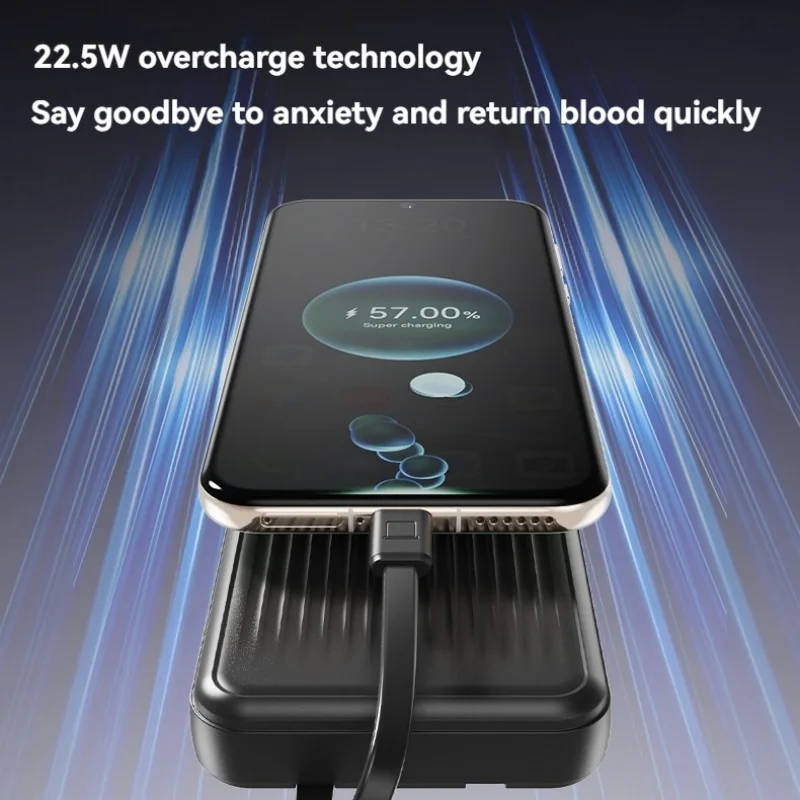 باور بانك Xiaomi MIJIA بقدرة 200000 مللي أمبير في الساعة، بطارية محمولة ذات سعة كبيرة، شحن سريع للغاية، يأتي مع كابلين للهاتف