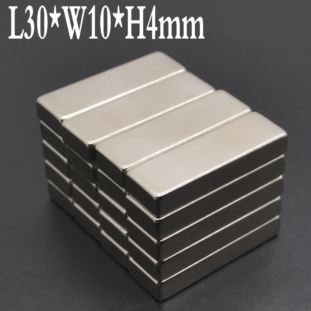 1 ~ 1000 pz 30x10x4 blocco potenti magneti N35 30 mmx10mm Super foglio magnetico permanente 30x10x4mm forte magnete al neodimio 30*10*4