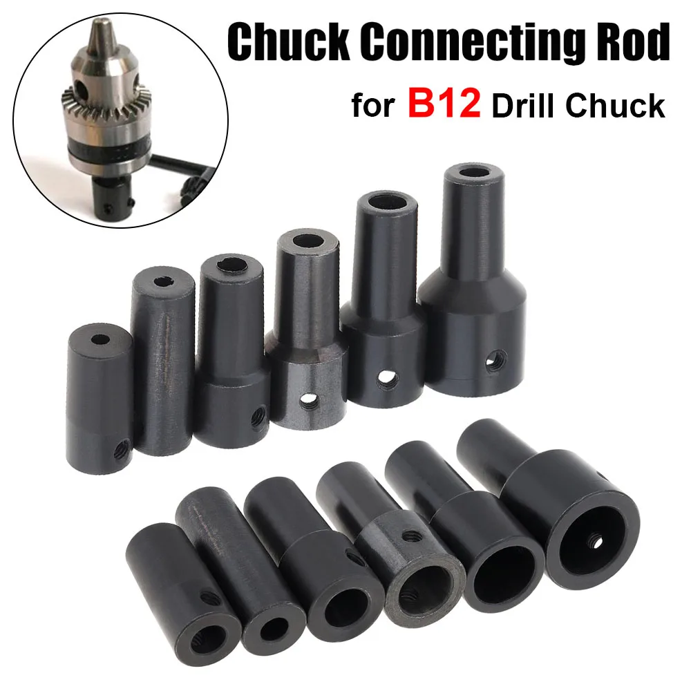 B10 B12 JTO Drill Chuck Connecting Rod Sleeve Motor Shaft Adapter Steel Shaft Coupling Connector 4mm/5mm/6mm/8mm/10mm/12mm/14mm