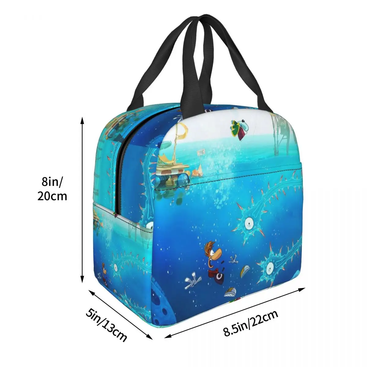 حقيبة غداء معزولة من ألعاب الرسوم المتحركة Rayman Legends للأطفال، صندوق طعام حراري مبرد للمدرسة، حاوية صناديق الغداء المحمولة