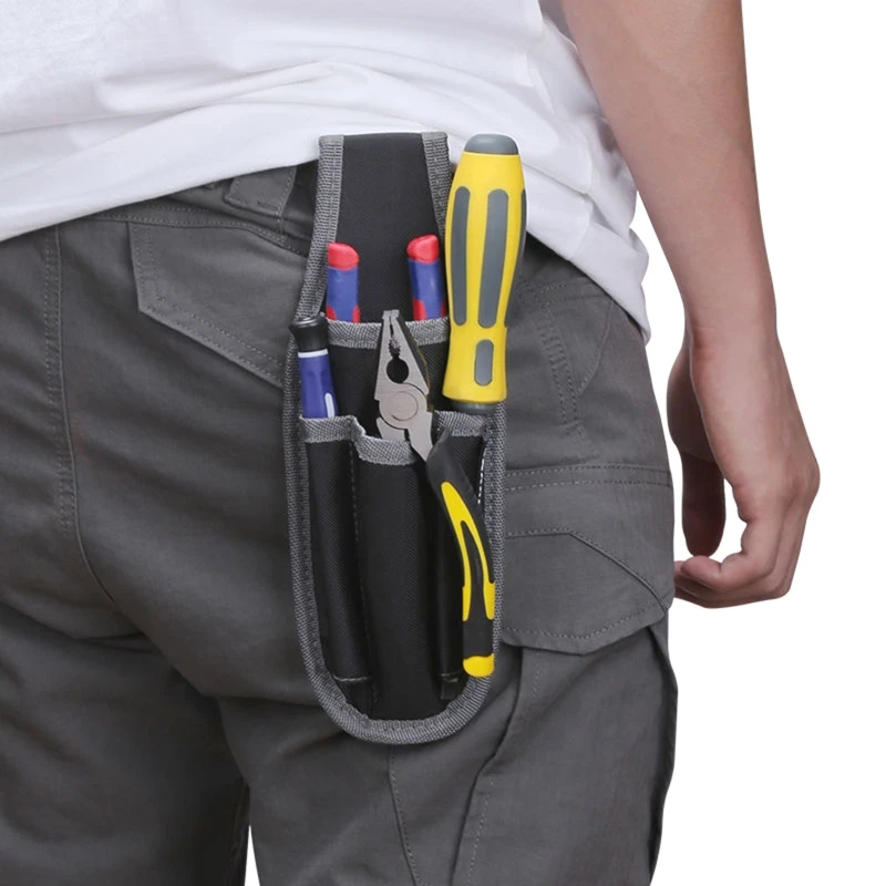 Mini Tool Pouch Electrician's Tool Work Organizer Holder Multipurpose Waist Tool Bag for Pliers Screwdrivers