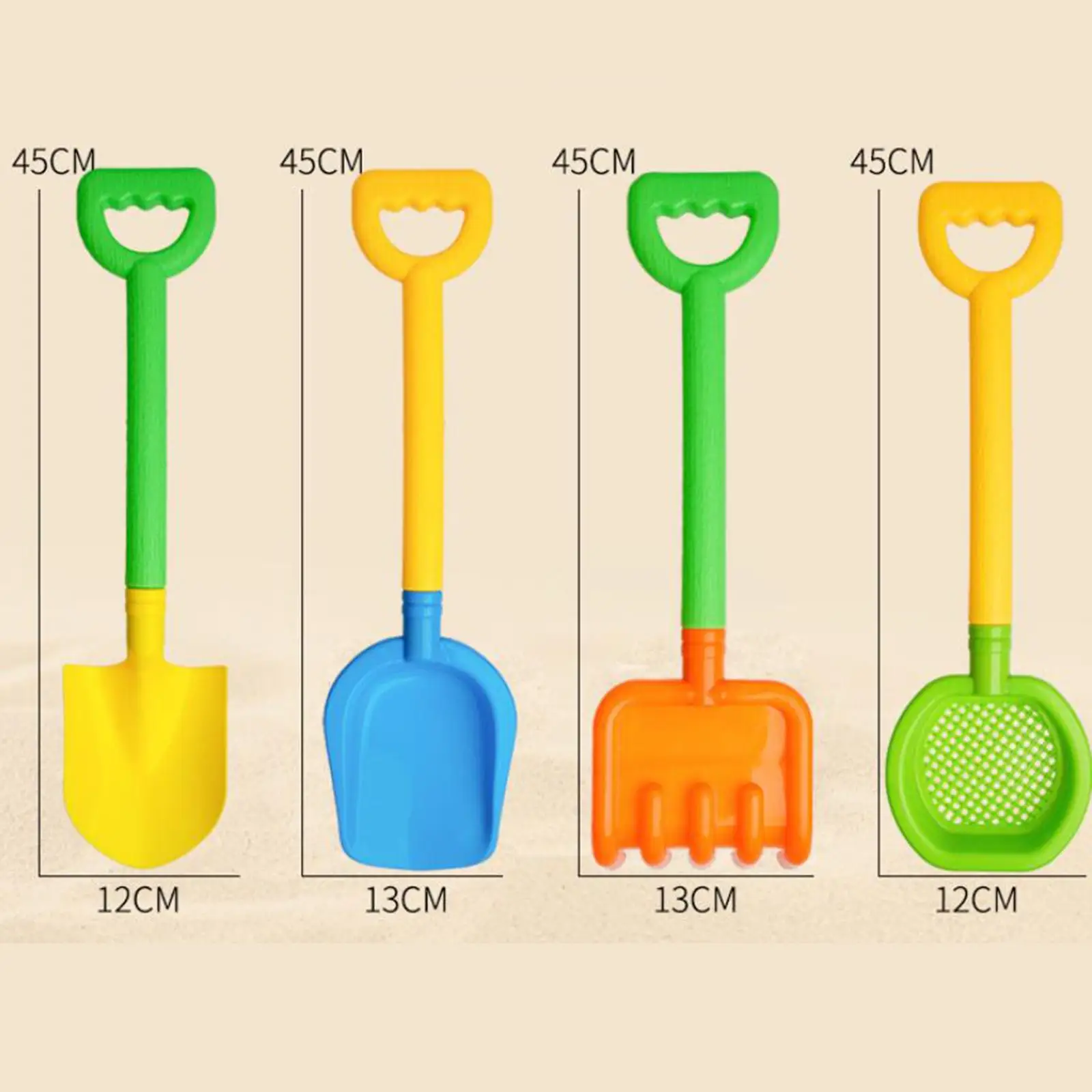 4x Kids Beach Spades Beach Toys for Children,Kids Beach Tools Sand Spade Toys for Summer ,Snow