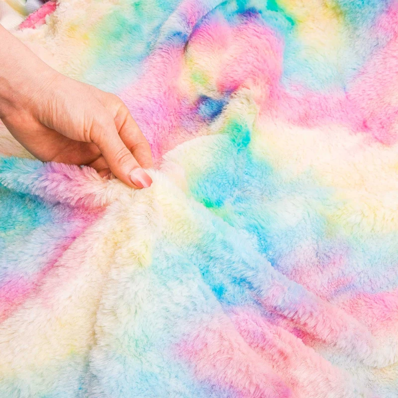 Rainbow Short Plush Background Cloth Ins Wind Photo Props Blanket Nail Decoration Cloth Photography Cloth