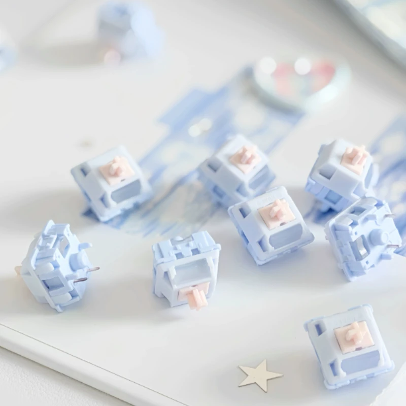 Cloud Top Silent Switch Customized HotSwap 5pins Keyboard Switch Light Tone Switches for Mechanical Keyboard Accessories DIY