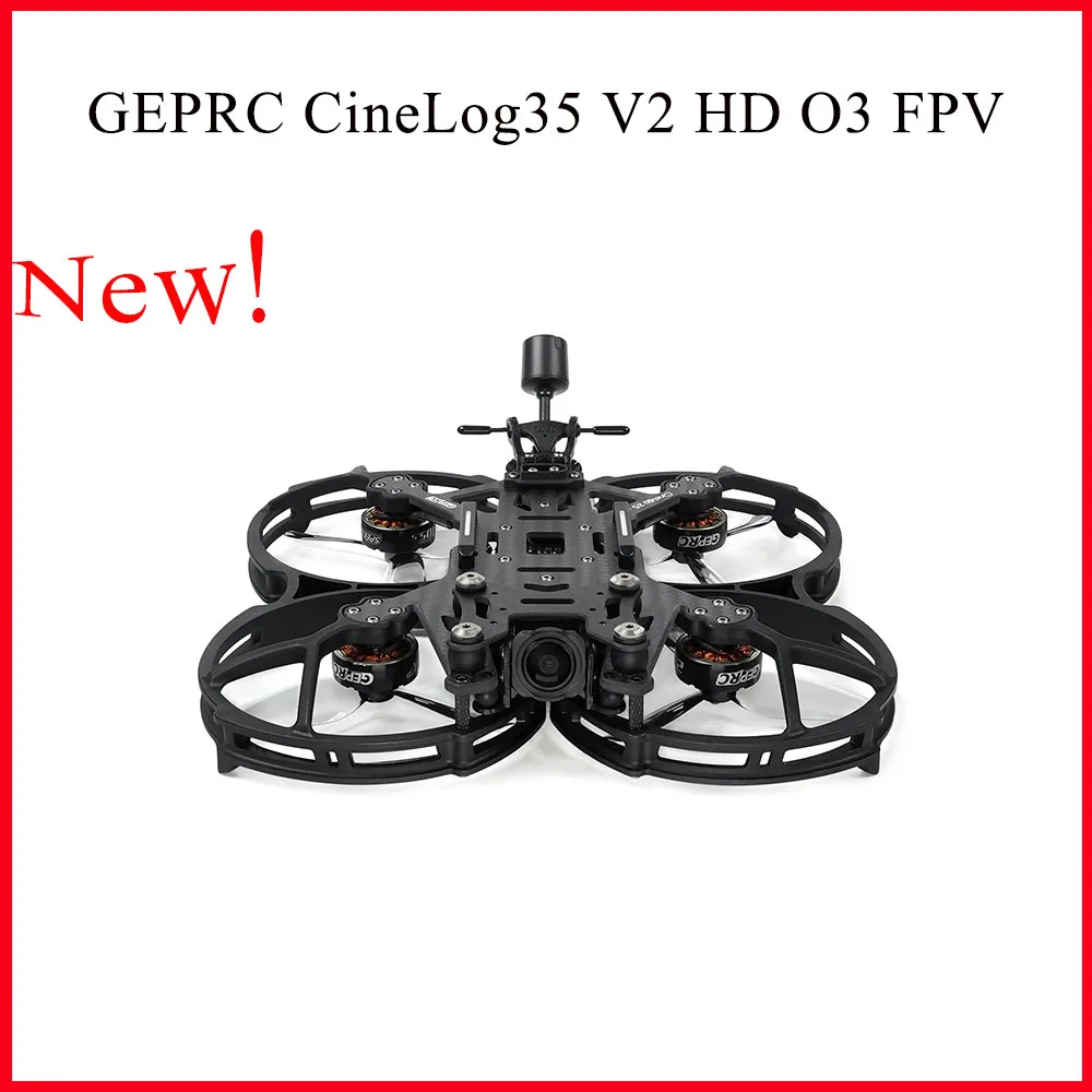 2023 GEPRC CineLog35 V2 HD O3 6S with O3 Air Unit VTX/Camera 3.5 Inch FPV Drone PNP,TBS Nano RX, ELRS 2.4G Receiver F722-45 AIO