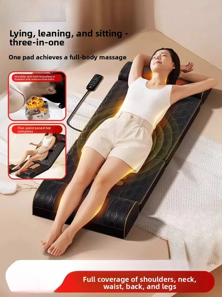 Massager mattress cushion full-body lying mat, multi-functional fully automatic kneading waist, back cervical spine massager