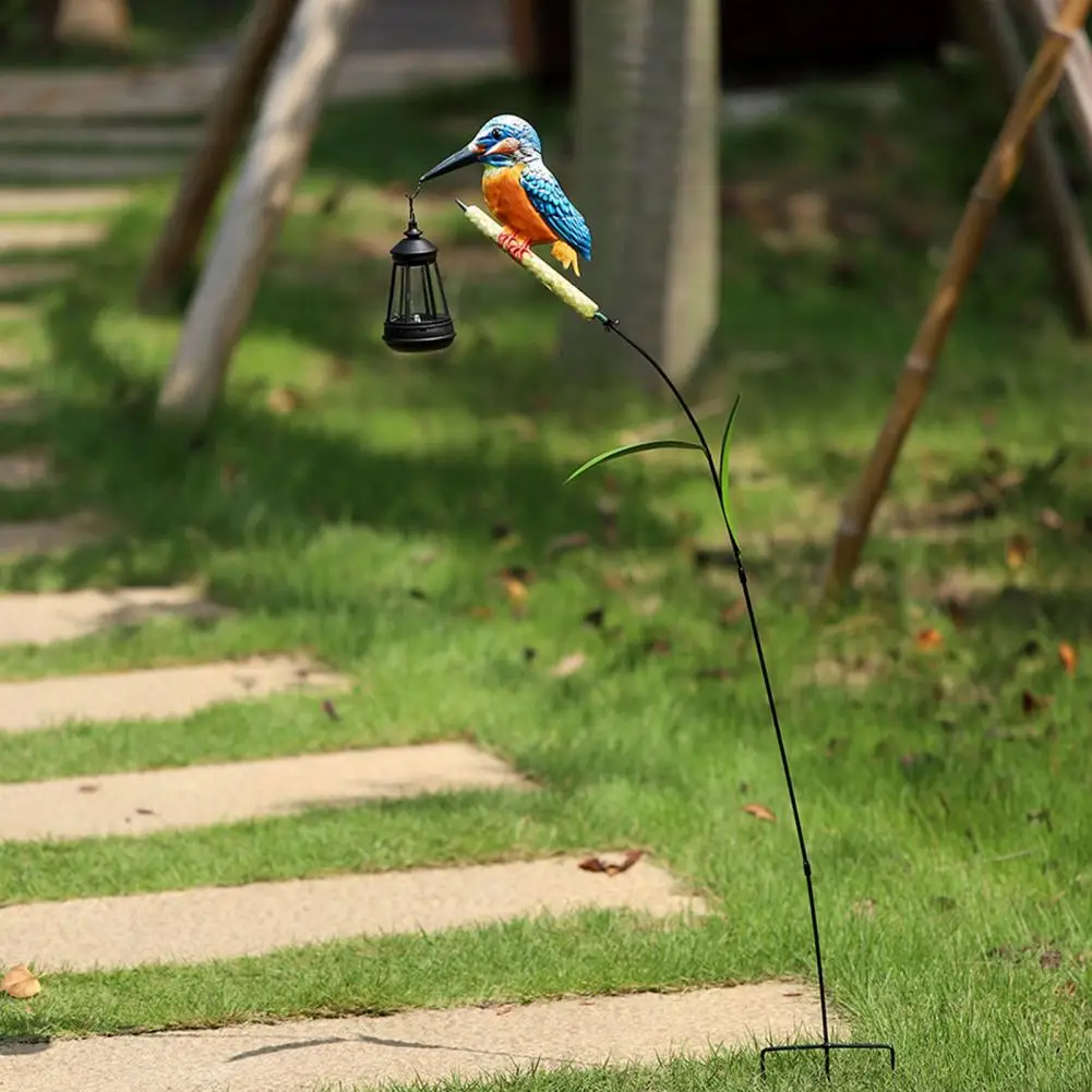 Solar Lawn Light Waterproof Solar Garden Light Garden Bird Solar Light with Hummingbird Kingfisher Design Outdoor for Yard