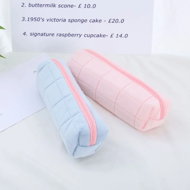 Travel Makeup Brushes Cosmetic Organizer Bag Cute Plush Women Cosmetic Bag Lipstick Makeup Bag Korean Student Pencil Case