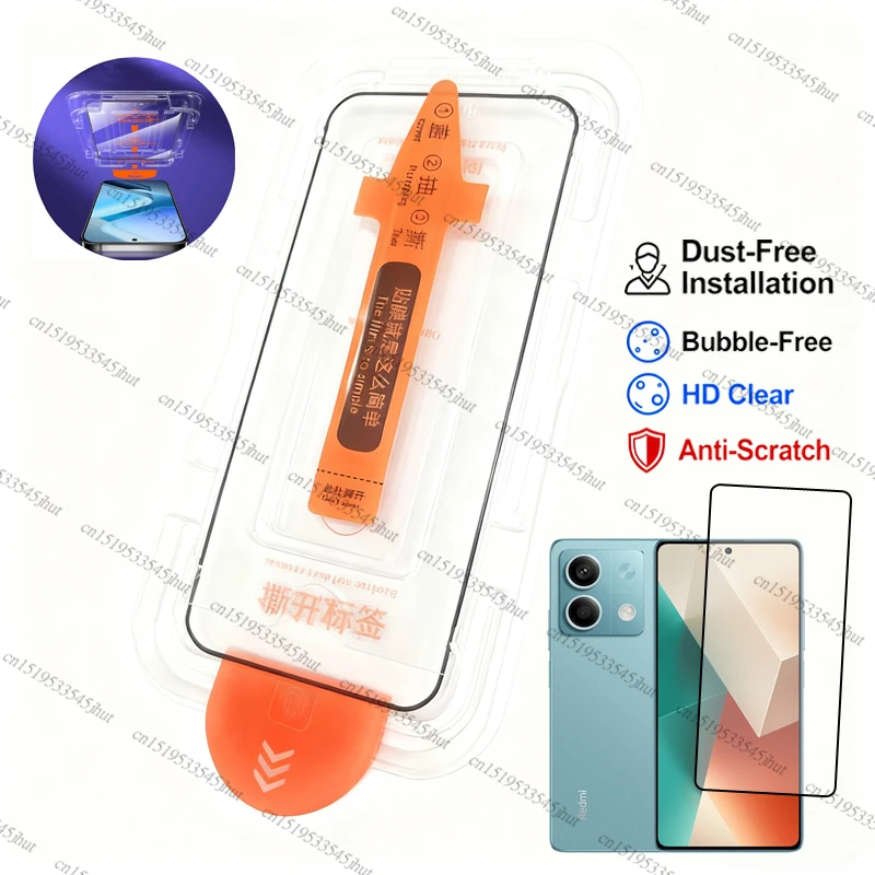 

Защитное стекло Full Cover для Xiaomi Redmi Note 13, стекло для Redmi Note 13 5G, защитное стекло без пыли для Redmi Note 13