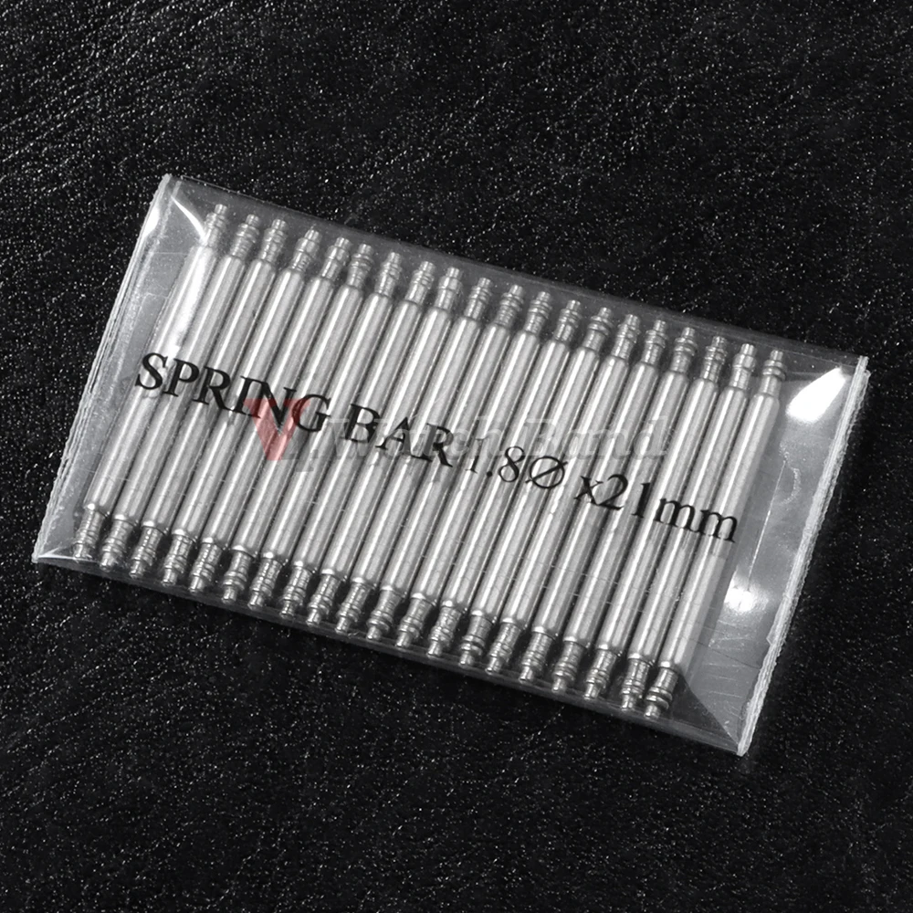 20PCS Dia 1.5mm 1.8mm Spring Bars Strap Link Pins Fits 12mm 14mm 16mm 18mm 19mm 20mm 21mm 22mm 24mm 26mm Watch Band Links Bars