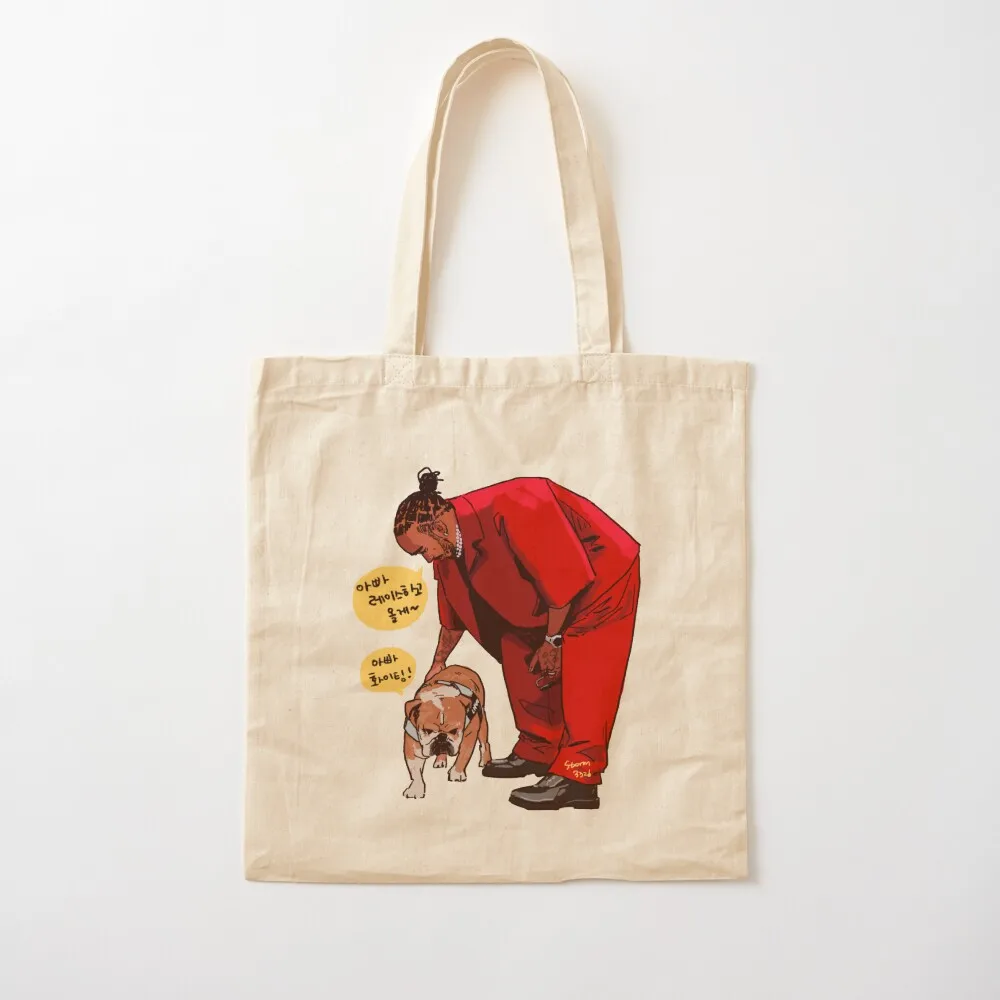 good luck dad! Tote Bag Portable shopping bag Women's bags Women's handbag canvas tote bags