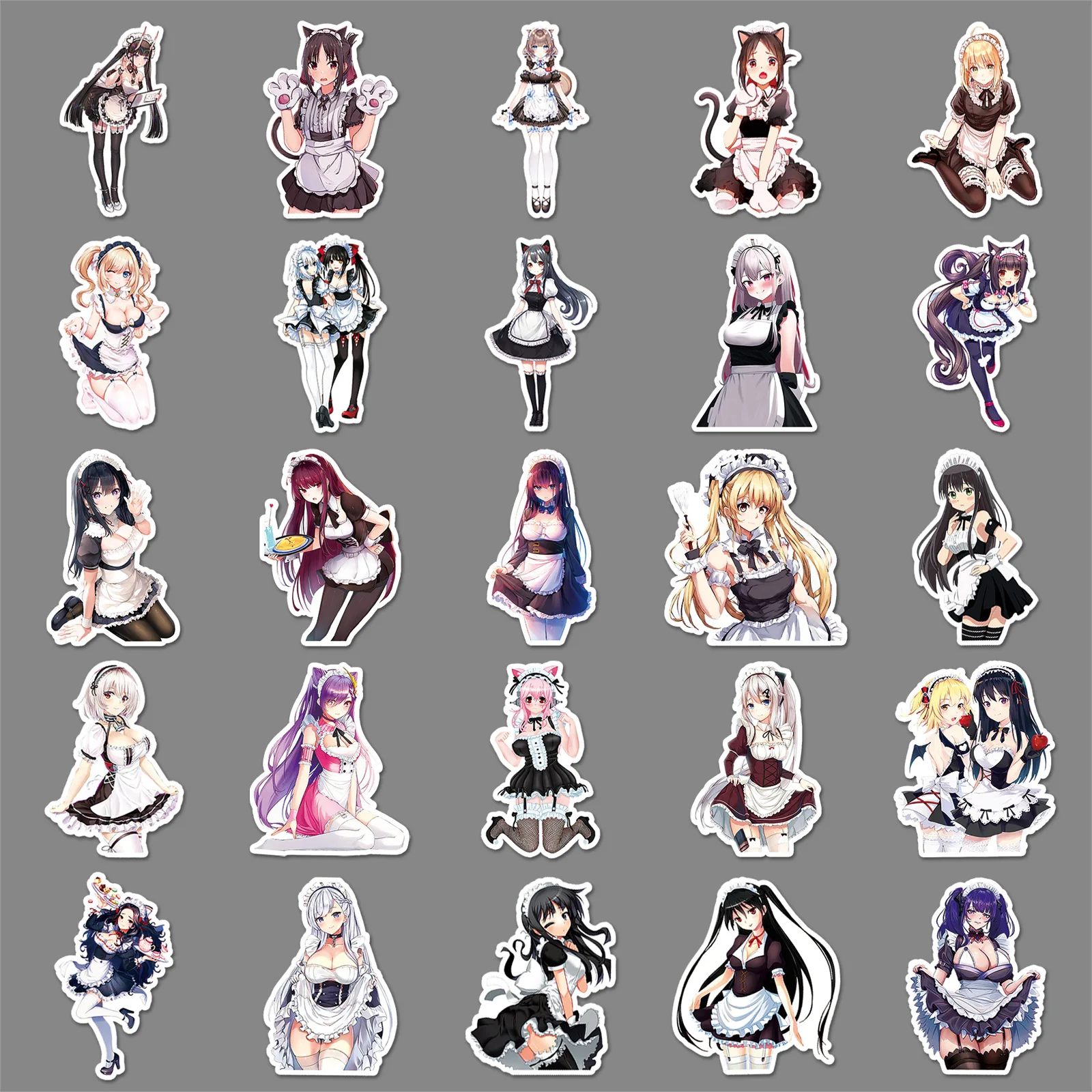 Sexy Anime Maid Girl Adesivos, Hentai Waifu Decalques, Graffiti, Motocicleta, Carro, Skate, Adesivo Impermeável, Presentes de Festa, 50Pcs