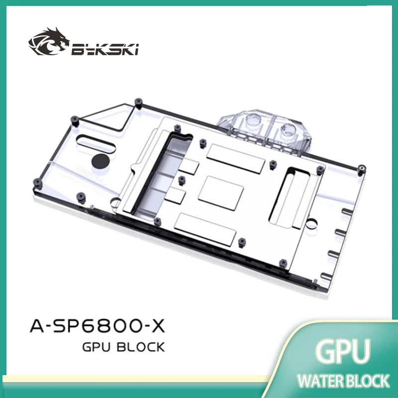 Bykski Water Block Use for  Sapphire Radeon RX 6800 Nitro+  GPU Card/Copper Cooling Radiator RGB SYNC/ with Backplane A-SP6800-X