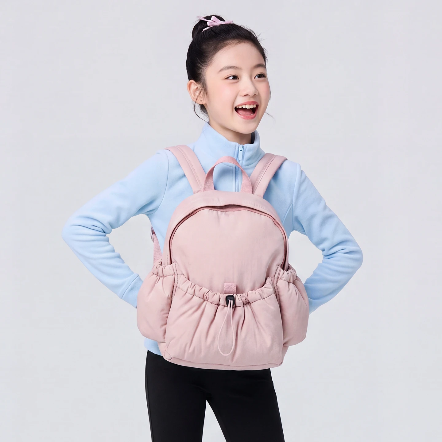 Girls Ballet Dance Backpack Drawstring Expandable Kids Daypack Lightweight Water Resistant Multi Pocket Backpack for Sports