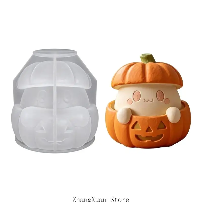 Heim-Bastelform für die Präsentation von Halloween-Charakteren und Kerzenseife, weiche Silikonform für die Geschenkherstellung – Detail 9