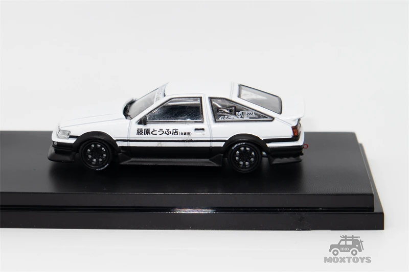 Street Weapon 1:64 RWB AE86 Fujiwara Livery White Black Diecast Model Car