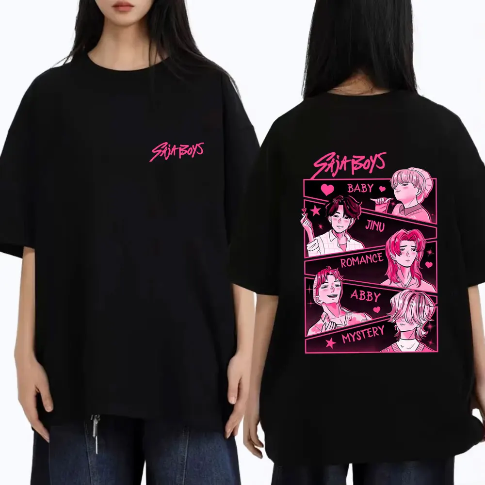 

Movie KPop Demon Hunters Saja Boys Graphic T-shirt Summer Men Women Korean Fashion Trend T Shirts Man Vintage Oversized Tshirt