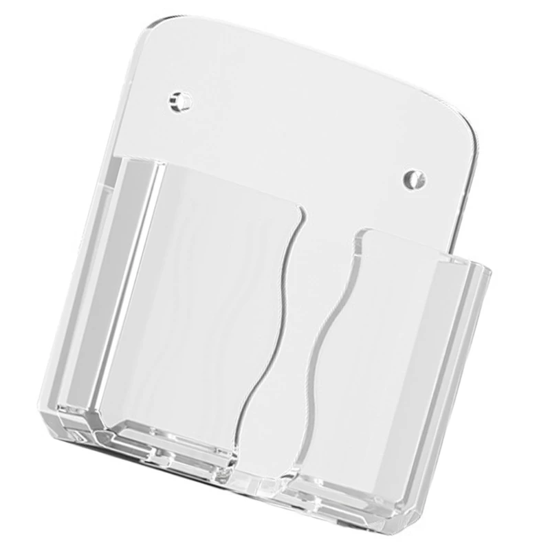 Suporte telefone parede transparente para telefones quartos com acesso carregamento