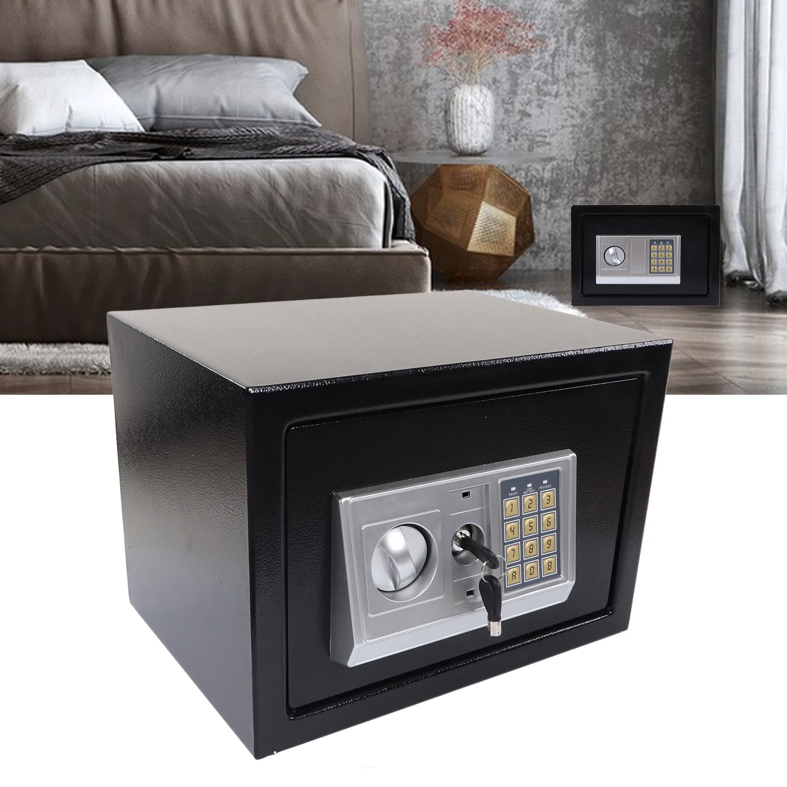 

Цифровой сейф с кодовым замком, электронный сейф-кейс, многофункциональный домашний сейф-шкаф, сейф с кодовым замком для безопасности